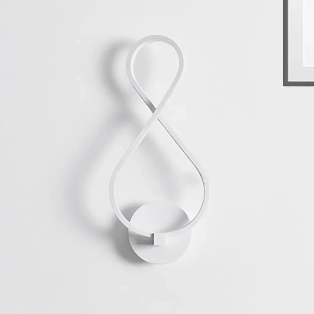 Minimalist black & white acrylic led wall lamp bedroom sconce