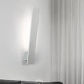 Minimalist black & white aluminum shade direct wired sconce bedroom