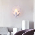 Minimalist black & white glass ball wall sconce bedroom light