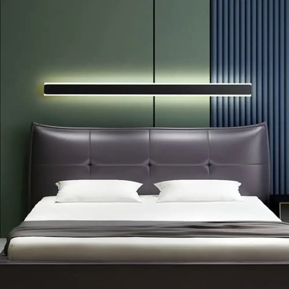 Minimalist black & white led wall lamp bedroom sconce