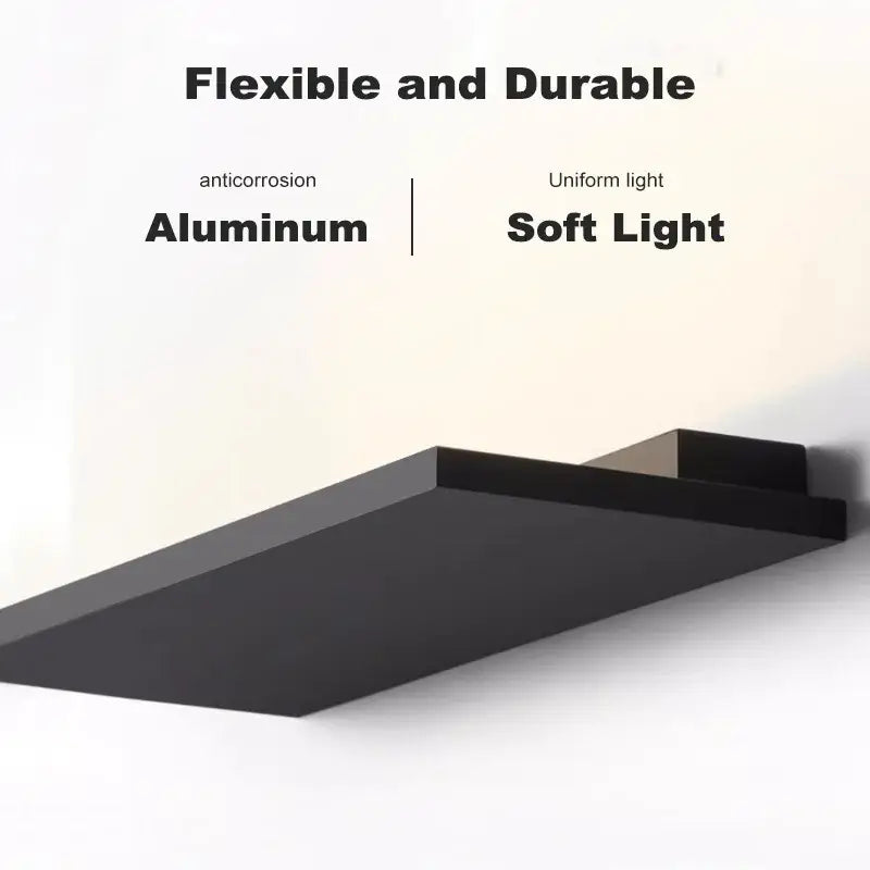 Minimalist black & white led wall light for bedroom and living room