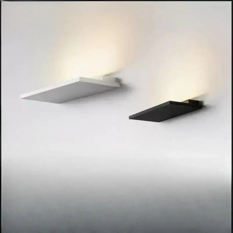 Minimalist black & white led wall light for bedroom and living room