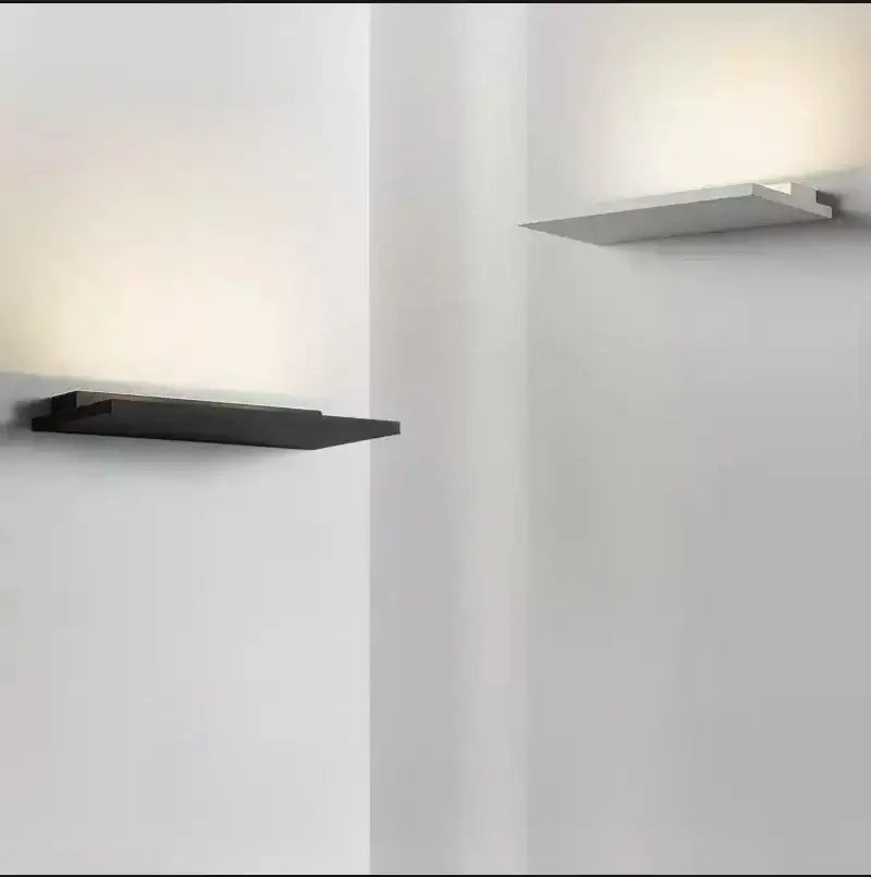 Minimalist black & white led wall light for bedroom and living room