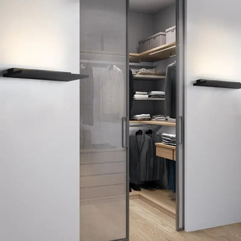 Minimalist black & white led wall light for bedroom and living room