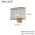 Minimalist brass glass bar chandelier living room crystal light