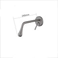 Minimalist brushed gold basin faucet bathroom wall mounted tap