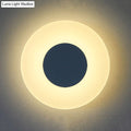 Minimalist circular led wall lamp – living room backlit sconce
