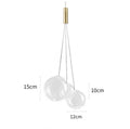Minimalist clear glass bubble led pendant light dining room