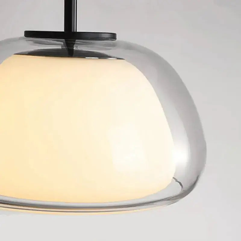 Minimalist clear glass jelly pendant lamp for living room