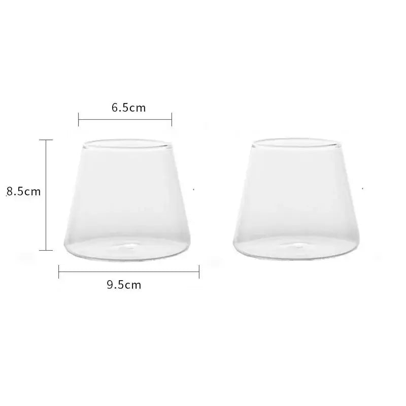 Minimalist clear glass water cup for kitchen and dining room
