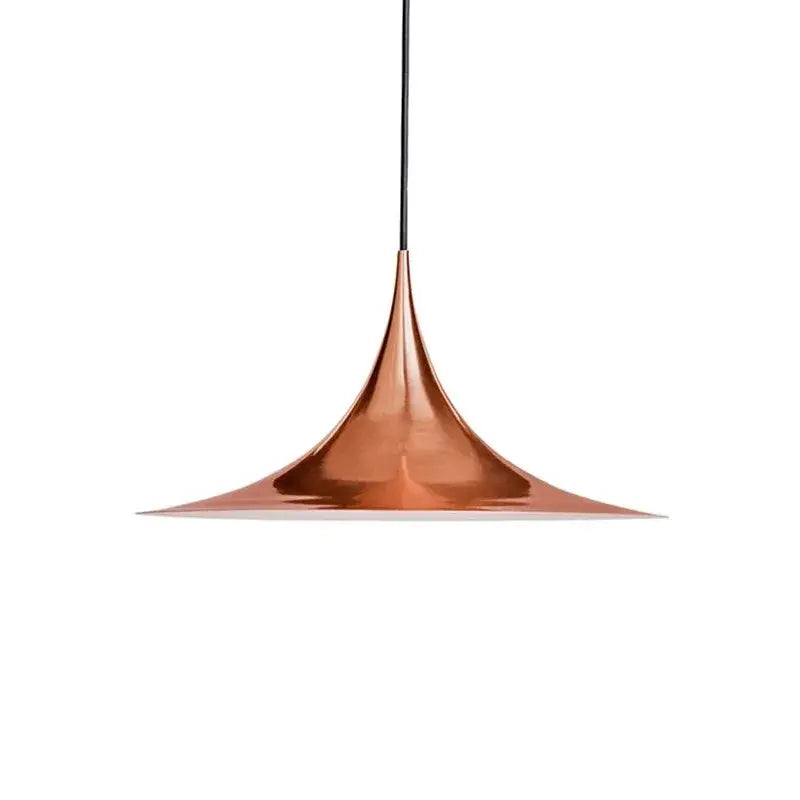 Minimalist copper horn chandelier pendant light for dining room