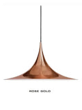 Minimalist copper horn chandelier pendant light for dining room