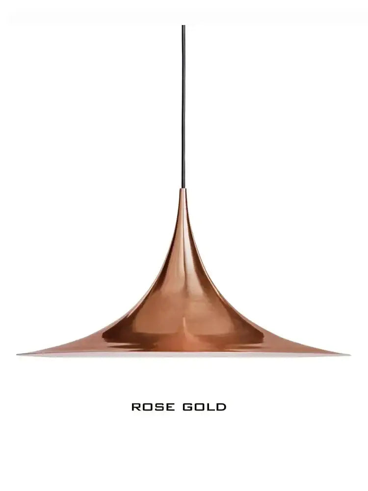 Minimalist copper horn chandelier pendant light for dining room