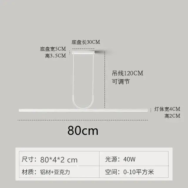 Minimalist decorbites black art led ceiling chandelier dining room