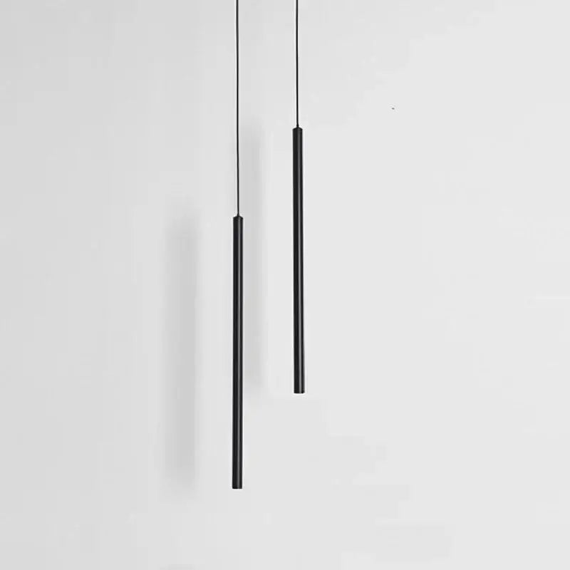 Minimalist decorbites black slim led pendant lamp dining room light
