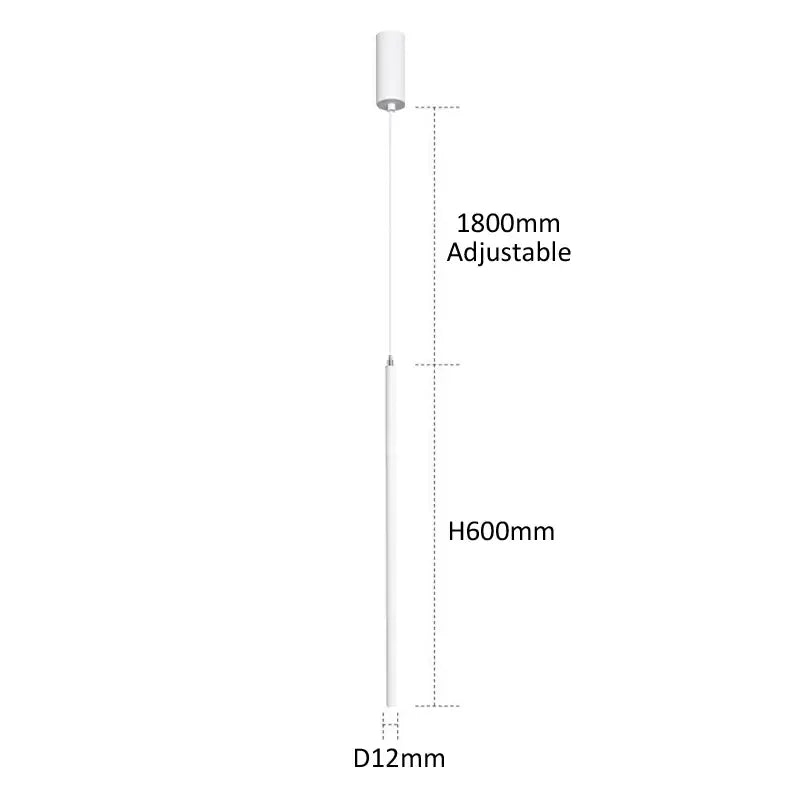 Minimalist decorbites black slim led pendant lamp dining room light