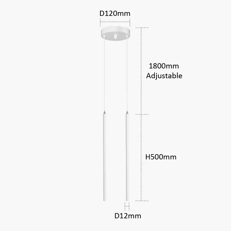 Minimalist decorbites black slim led pendant lamp dining room light