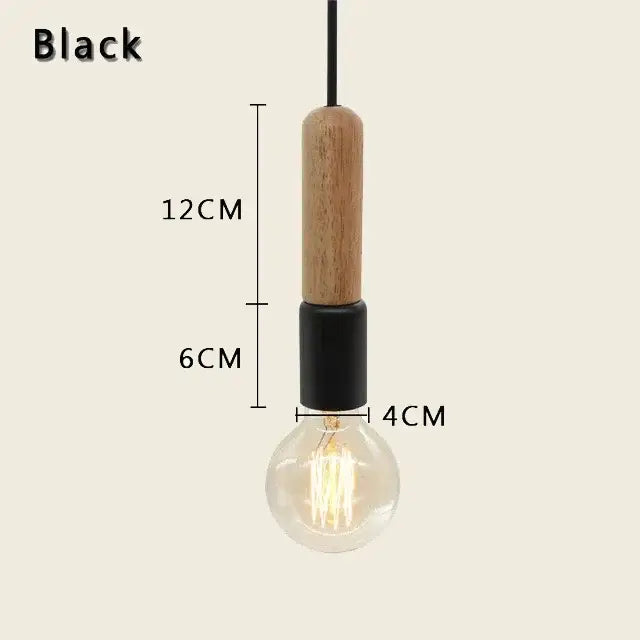 Minimalist earth tone wood and ceramic pendant light dining room