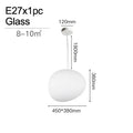 Minimalist frosted glass cobblestone wall lamp for living room