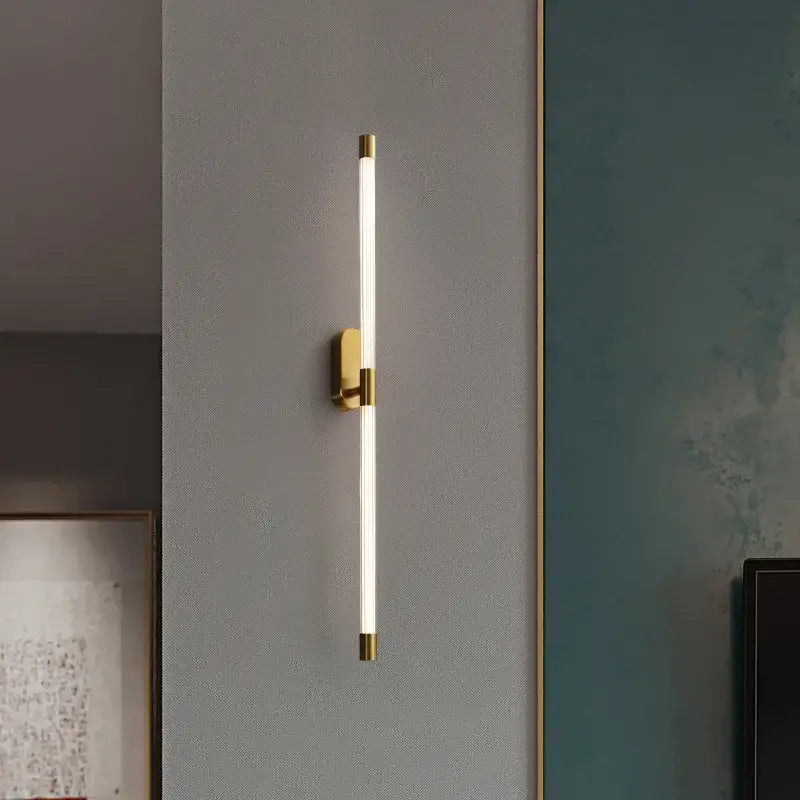 Minimalist gold & black decorbites acrylic line led wall lights bedroom
