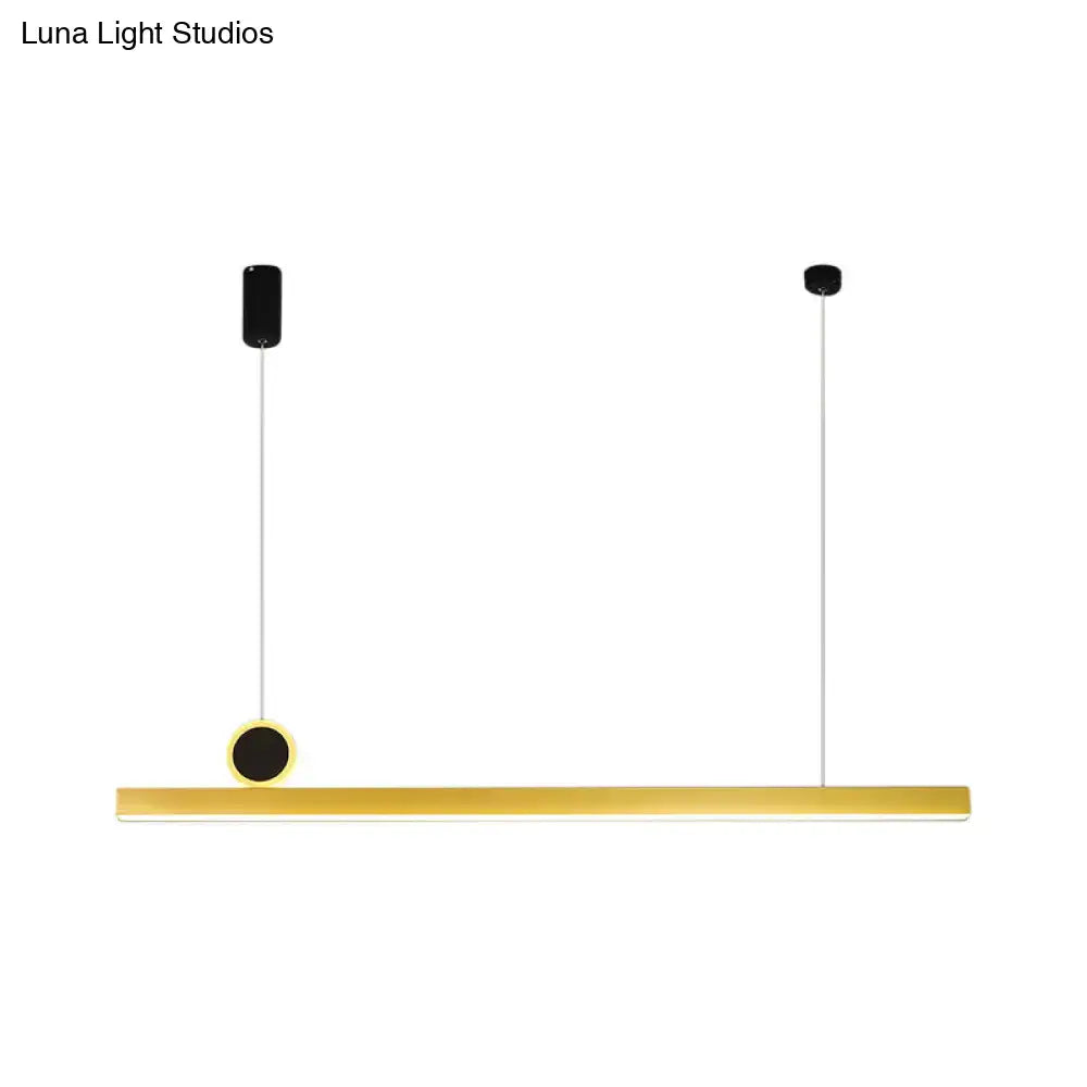 Minimalist gold & black pendant light fixture kitchen island light