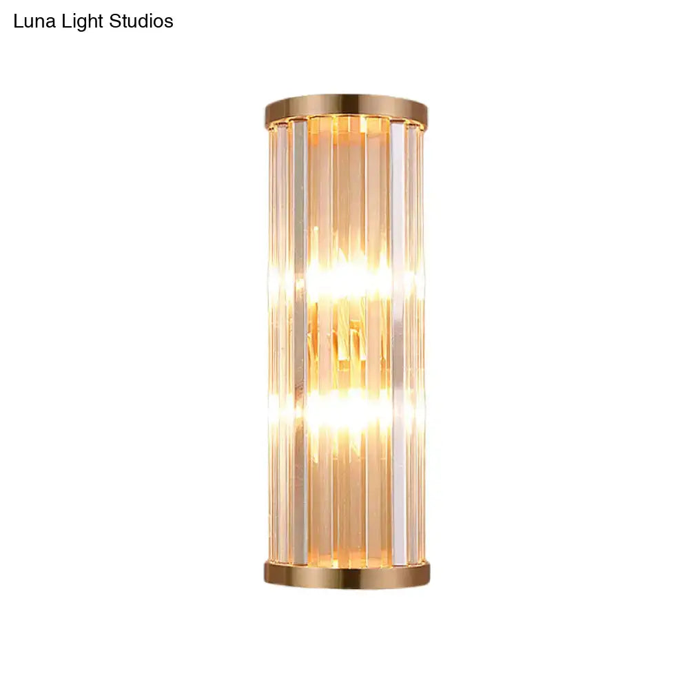 Minimalist gold crystal wall sconce e12 e14 living room light