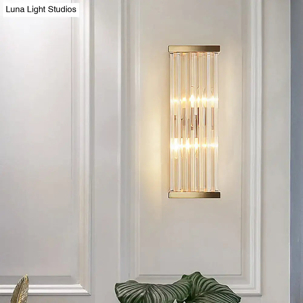 Minimalist gold crystal wall sconce e12 e14 living room light