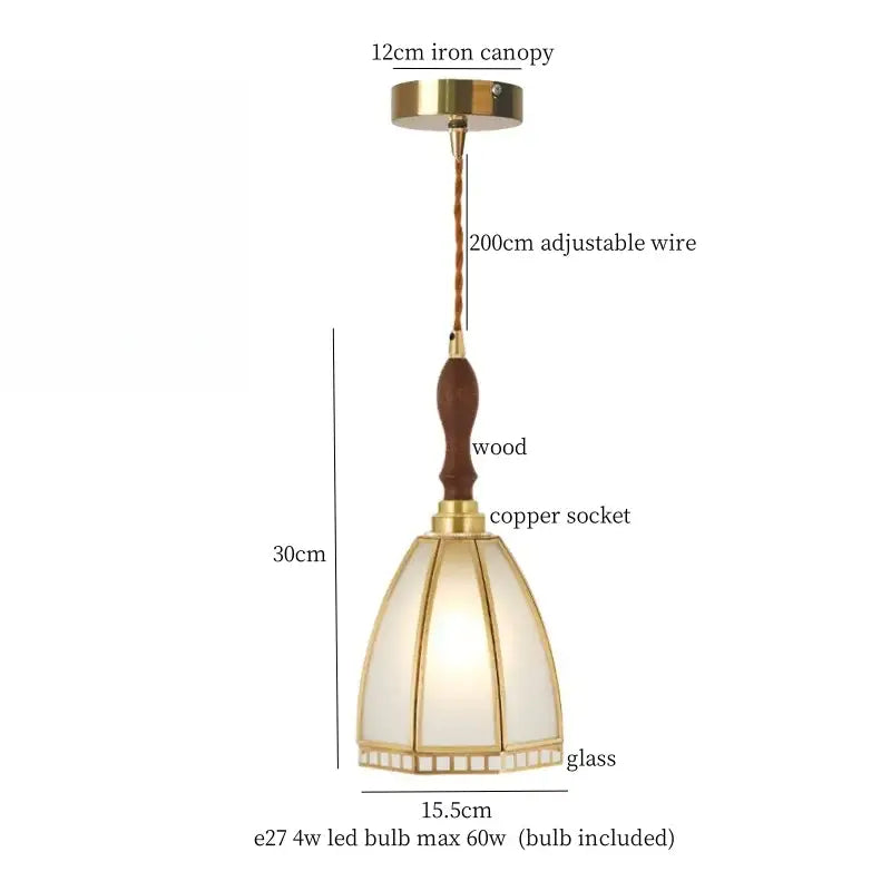 Minimalist gold faceted bubble glass led hanging light dining room