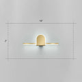 Minimalist gold finish led vanity light for bathroom walls