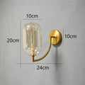 Minimalist gold glass ball wall sconce for bedroom