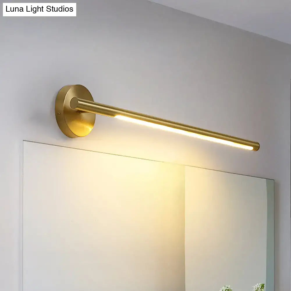 Minimalist gold led wall light bedroom sconce with acrylic diffuser