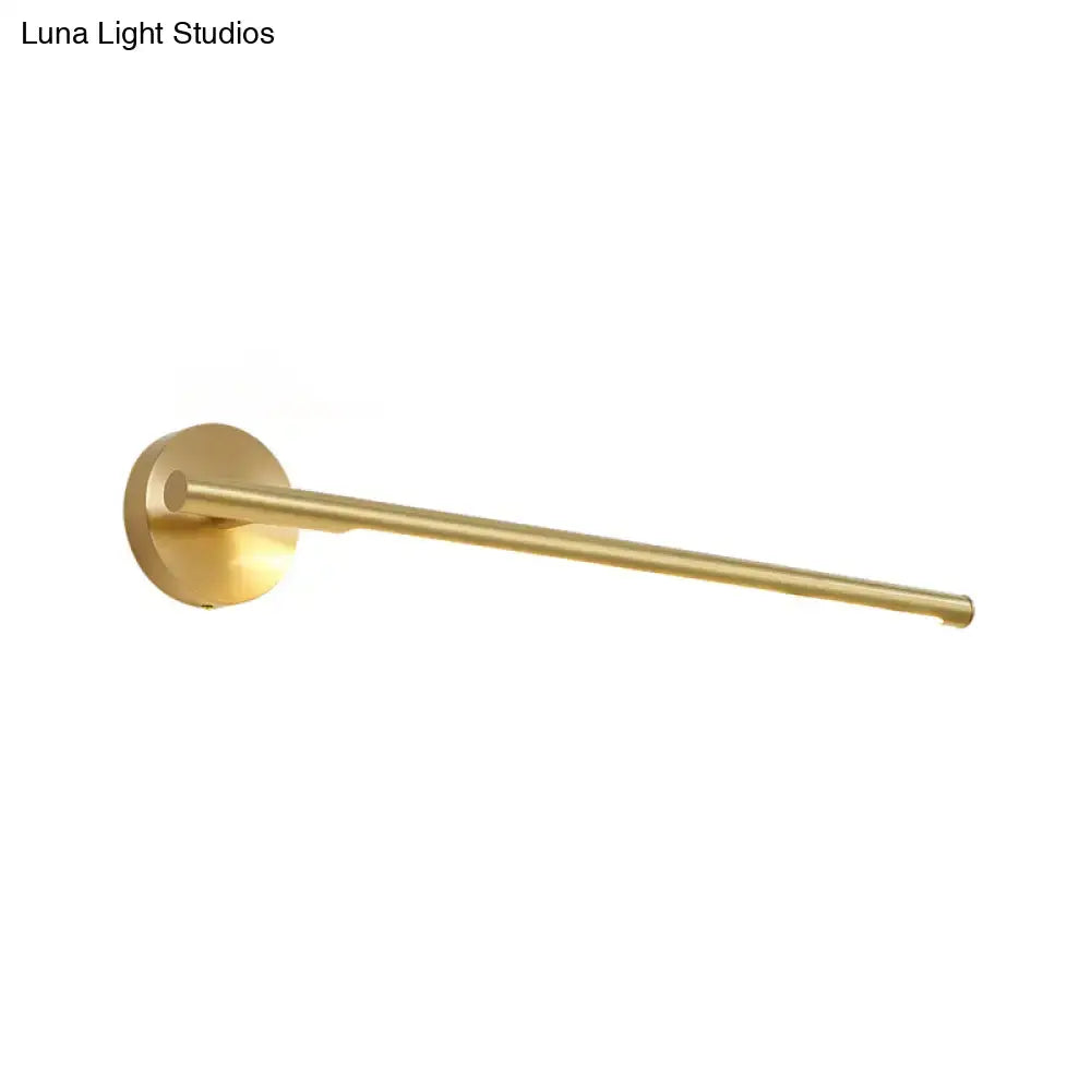 Minimalist gold led wall light bedroom sconce with acrylic diffuser