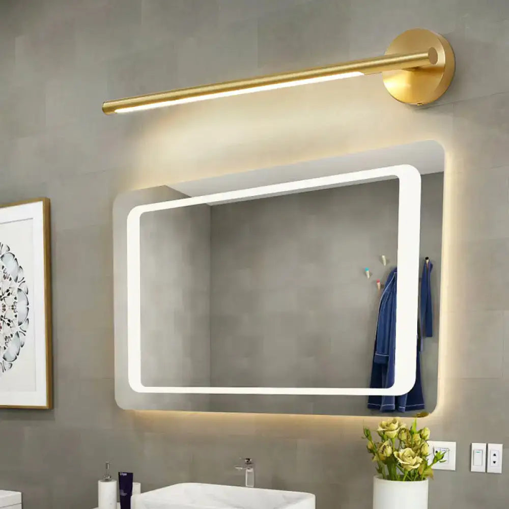 Minimalist gold led wall light bedroom sconce with acrylic diffuser