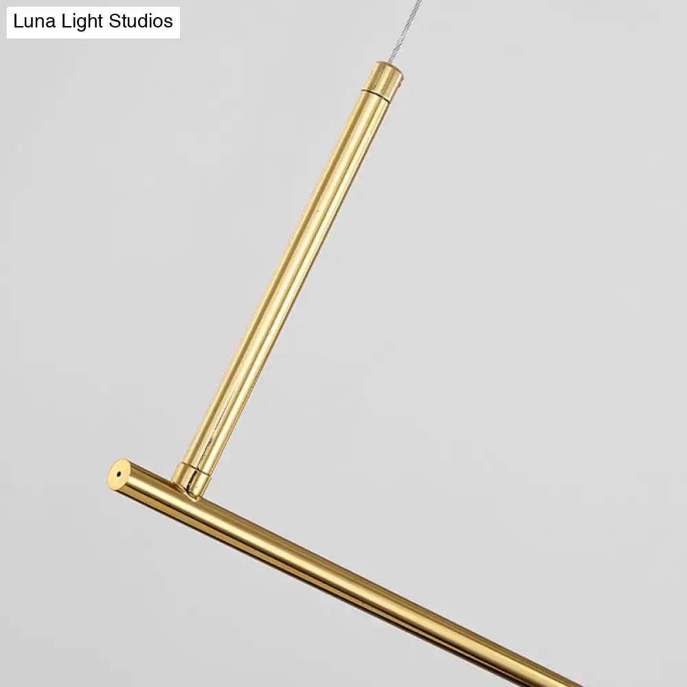 Minimalist gold metal island pendant dining table ceiling light