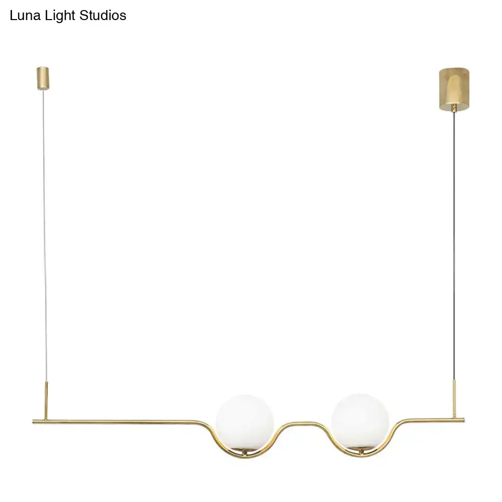 Minimalist gold metal island pendant dining table ceiling light