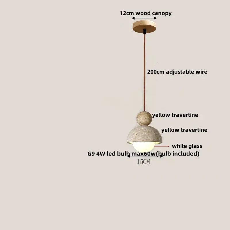 Minimalist gray concrete glass ball pendant light dining room