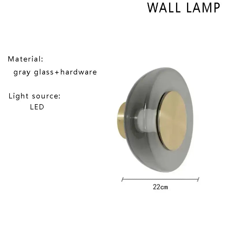 Minimalist gray glass floor lamp for living room