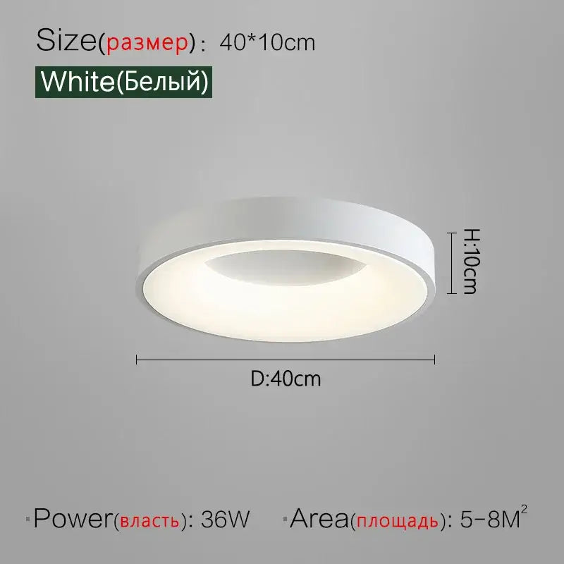 Minimalist gray round dining room ceiling lamp
