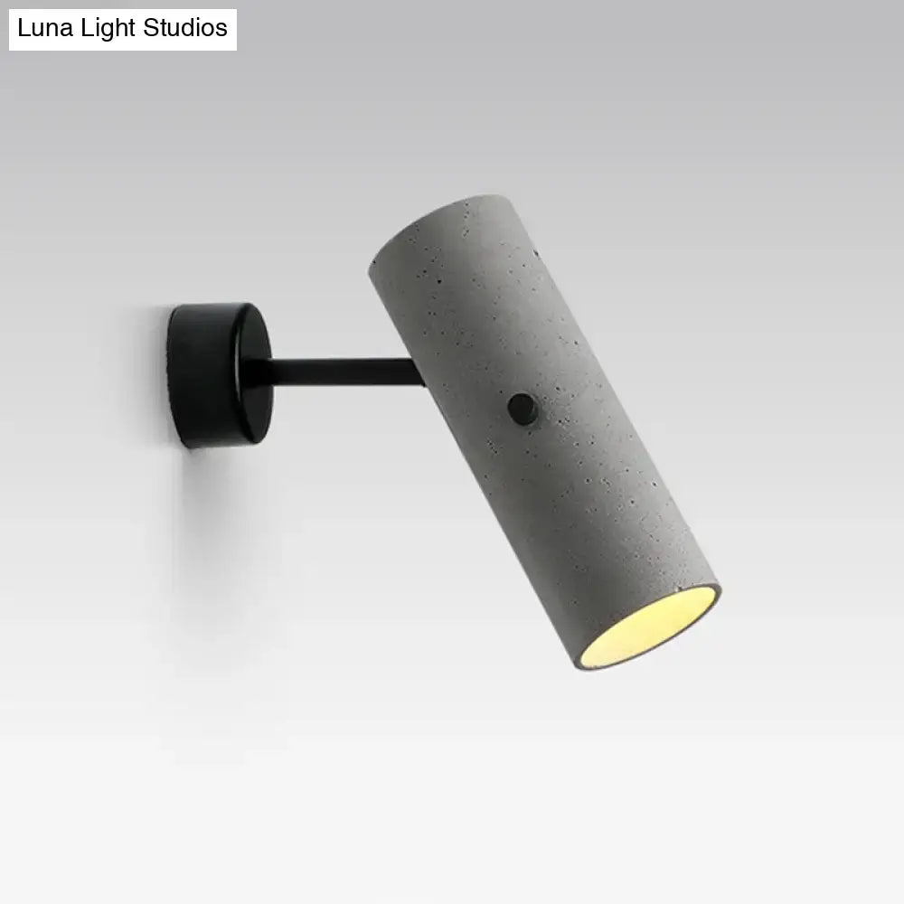 Minimalist grey led wall spotlight – bedroom matte sconce
