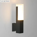 Minimalist led black wall lamp – courtyard warm white sconce