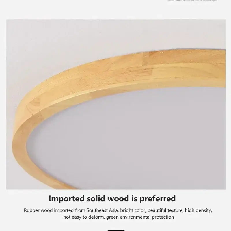 Minimalist led wooden ceiling light for modern bedroom decor
