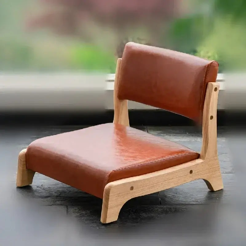 Minimalist light gray legless tatami chair living room meditation seat