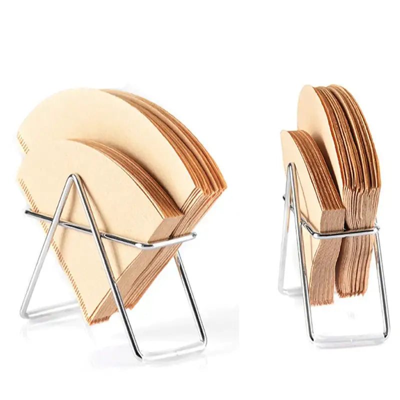 Minimalist light wood coffee filter holder kitchen paper dispenser