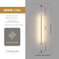 Minimalist matte black bedside pendant light straight strip bedroom