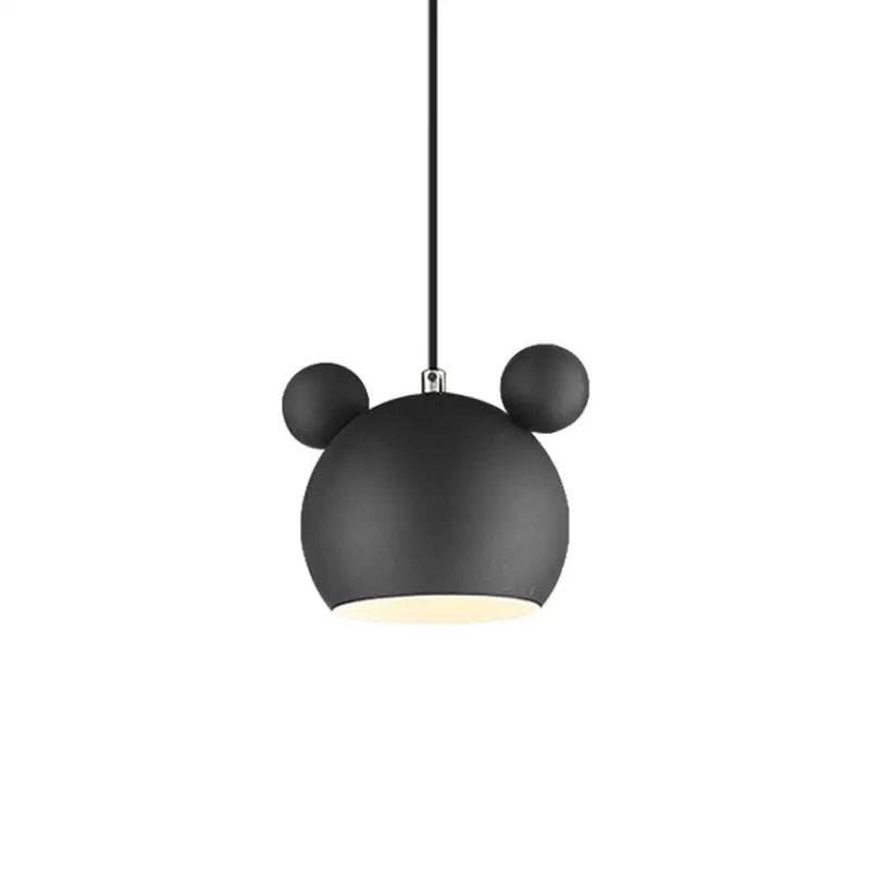 Minimalist matte cartoon mouse pendant light bedroom led lamp