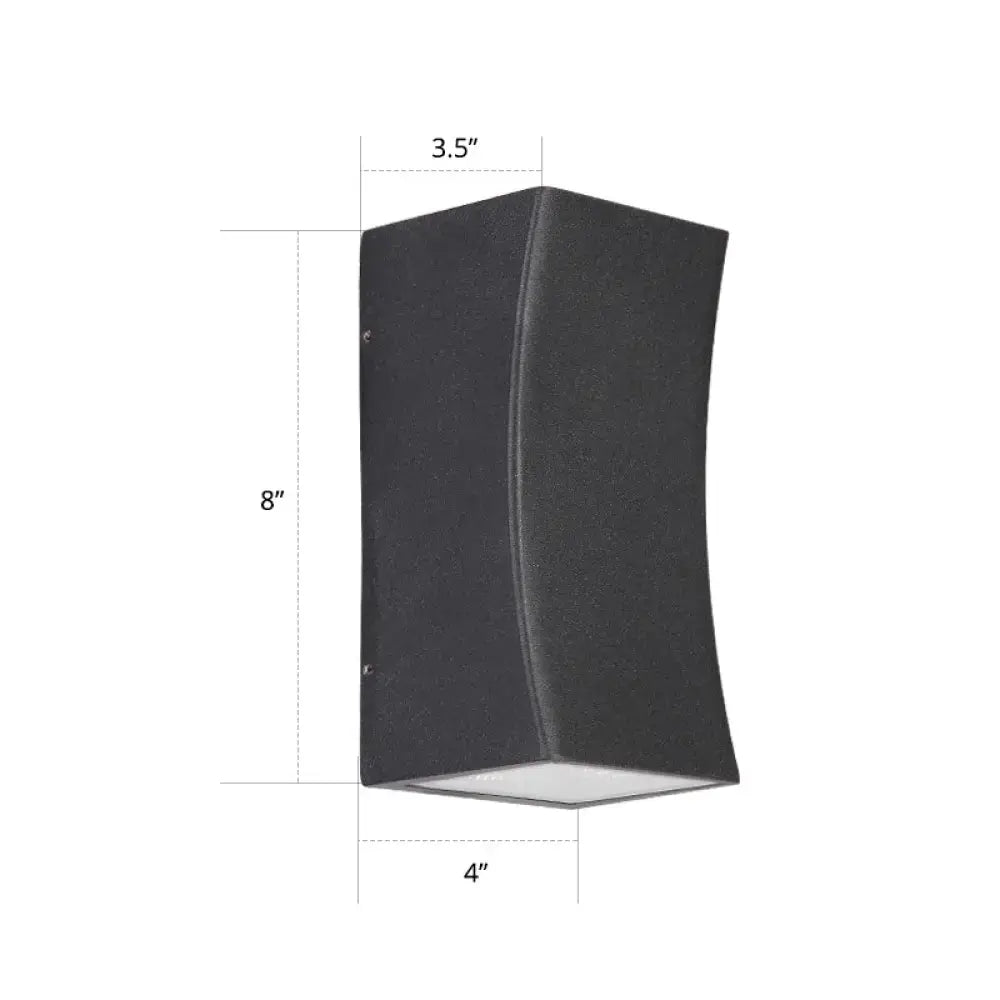 Minimalist metal black curved wall mount sconce for living room lighting