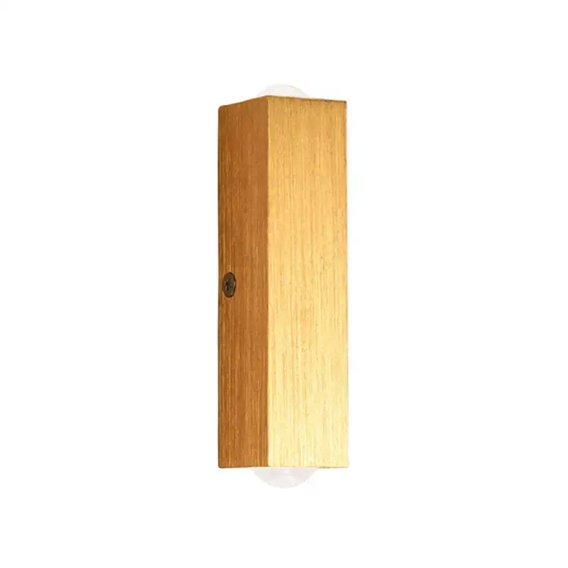 Minimalist natural wood angled wall lamp for bedroom decor