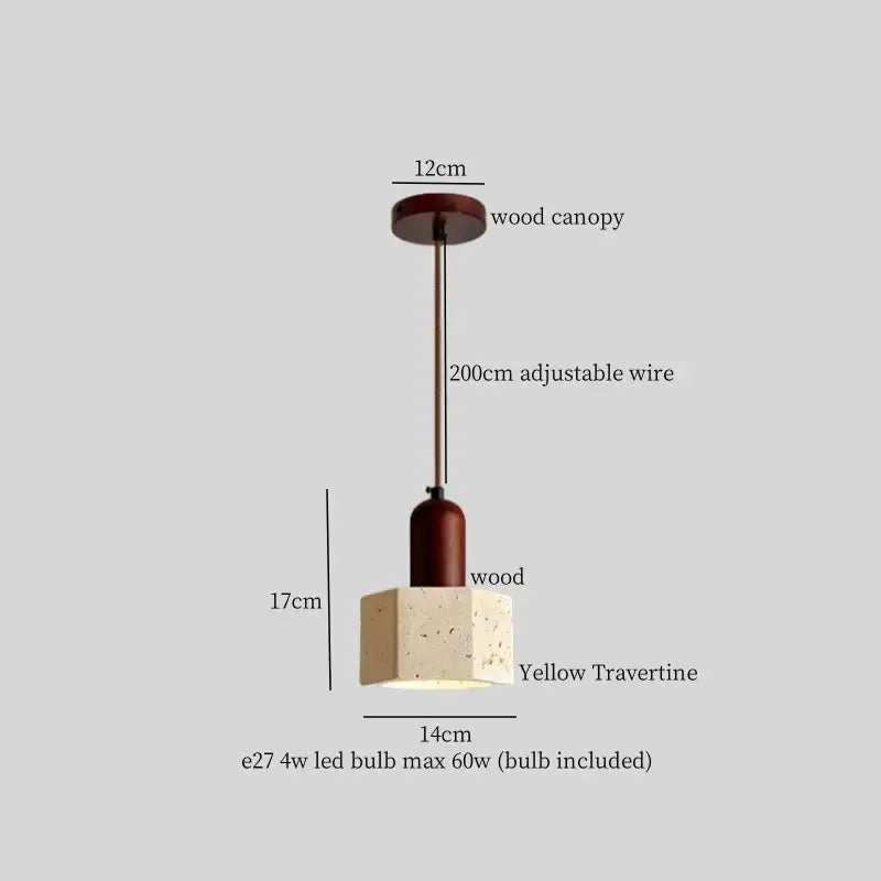 Minimalist off white creative stone led pendant light dining room