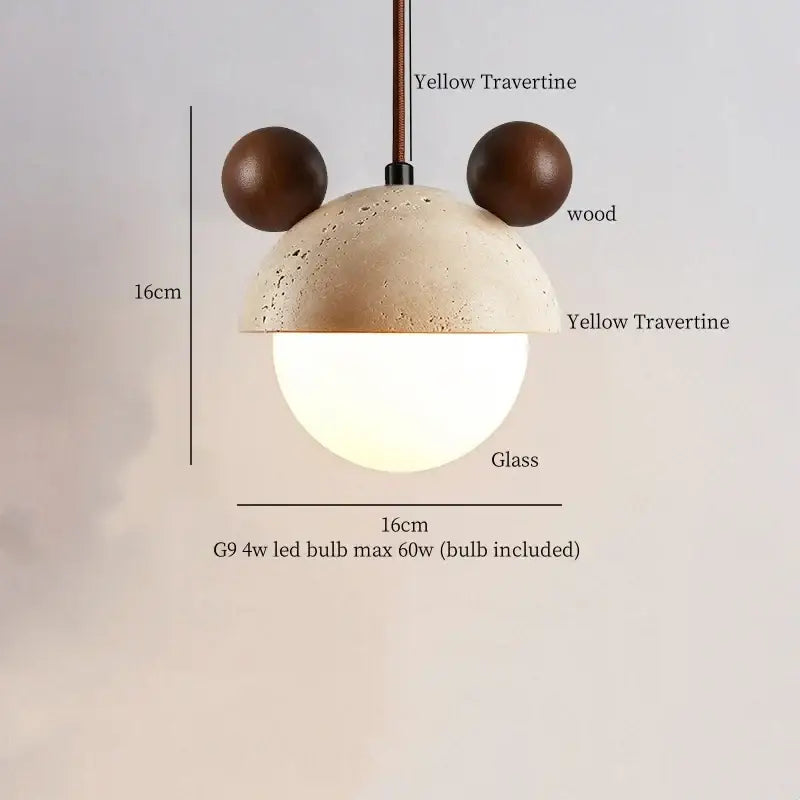 Minimalist off white creative stone led pendant light dining room