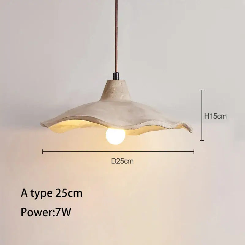 Minimalist petal ceramic pendant chandelier for bedroom